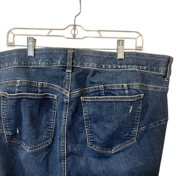 Torrid Womens Distressed Dark Wash Skinny Jeans With Ripped Detailing & Five Poc - Picture 6 of 8